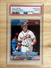 2022 Topps Welcome to the Show Red Chipper Jones 04/10 PSA 8 Atlanta Braves