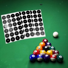 72x Pool Table Marker Dots Pool Ball Position Marker Stickers Billiards