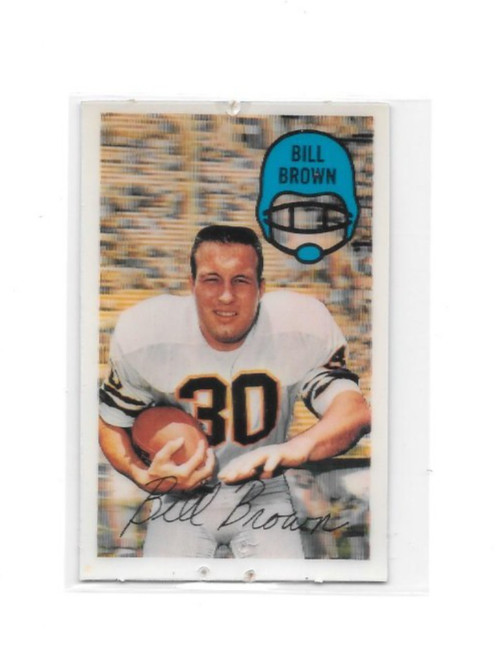 1970 Kellogg's NFL 3-D Super Stars BILL BROWN MINNESOTA VIKINGS VINTAGE