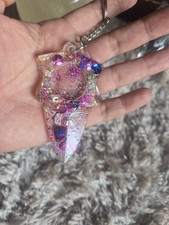Handmade Glittery Resin Keychain