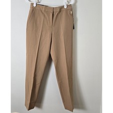 Tommy Hilfiger Pants Sloane Slim Leg Ankle Womens 4 Tan NWT Flat Front