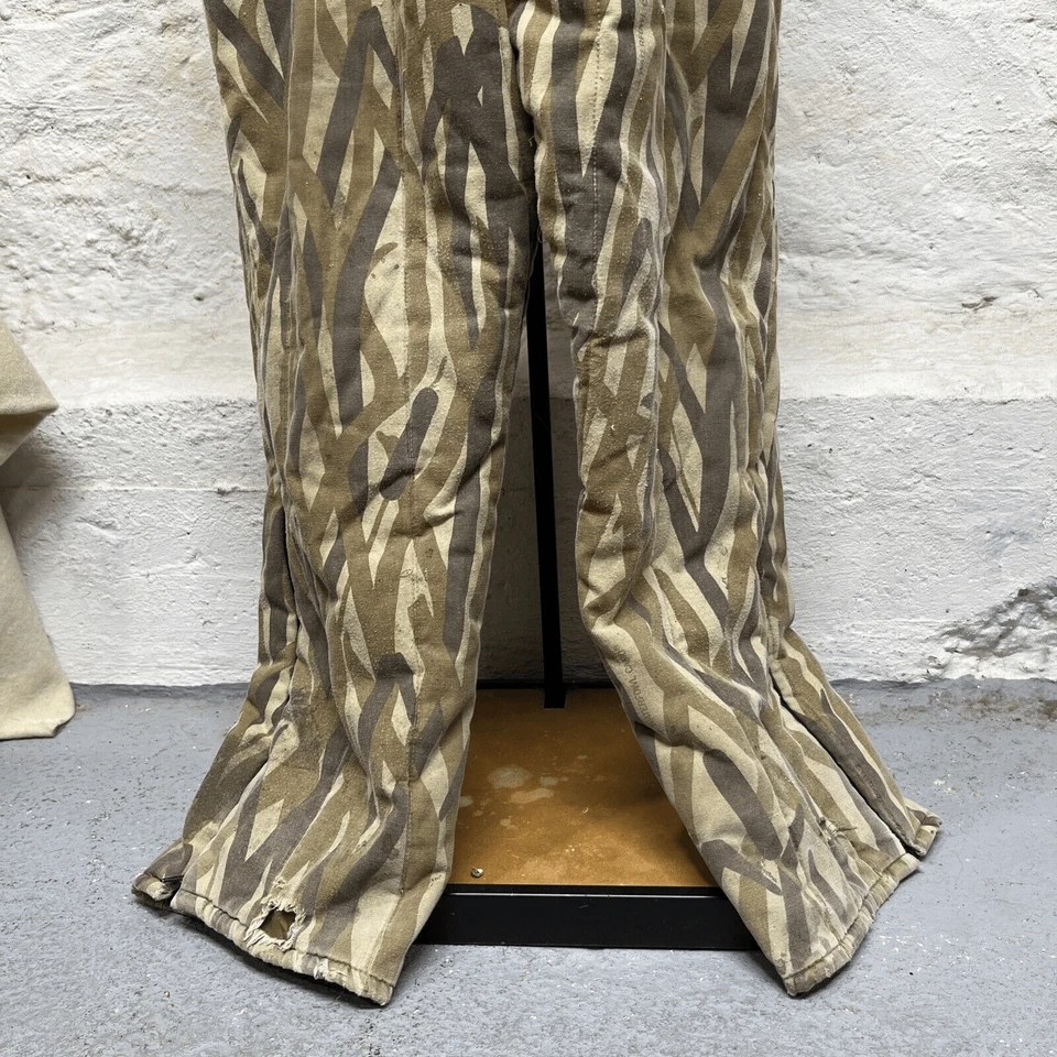 Walls Blizzard Pruf Waterfowl Camo Insulated Overalls Duck Hunting Quilted Vtg - Image 3 of 4