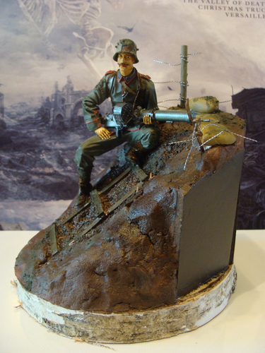 Figurine Soldat Mitrailleur DCA – Époque WW1 Ou WW2, Matière Plastique Souple
