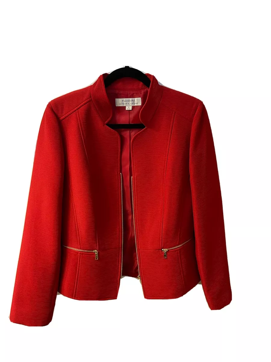 Tahari red deals jacket