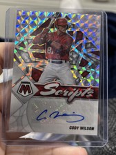 2022 Mosaic Scripts Cody Wilson Silver Prizm Rookie Auto RC Nationals SC-CW