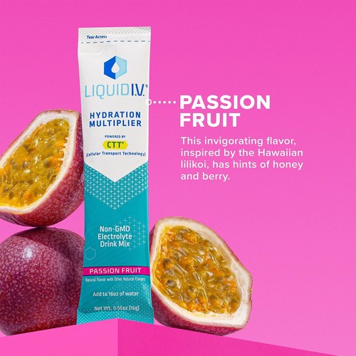 Liquid I.V. Hydration Multiplier Variety Pack � Lemon Lime, Passion Fruit, - Picture 7 of 9