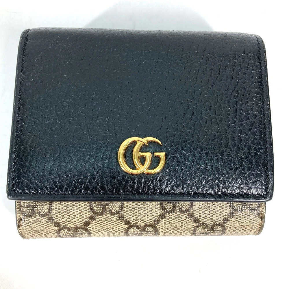 Portefeuille compact GUCCI 598587 GG Supreme GG Marmont portefeuille plié