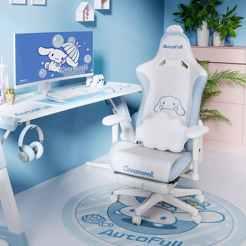 Sanrio Cinnamoroll Gaming Chair/Computer Chair AutoFull Attached some items