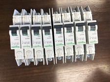 Schneider Electric Circuit Breakers LOT OF 8. 1A, 3A, 5A, 10A  Two of Each