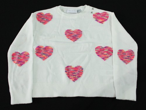 Children's Place Girl's Rainbow Dye Heart Sweater EJ3 Bunny's Tail Small NWT