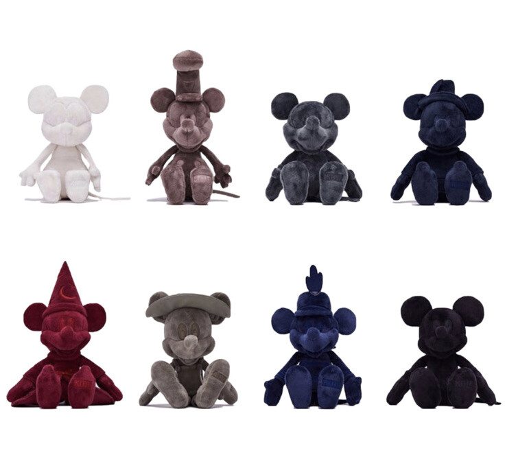 KITH x Disney Mickey Mouse Through The Ages Plush Set RARE