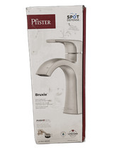 Pfister Bruxie 1-Handle Bathroom Faucet w/ Deckplate  Drain in Brushed Nickel