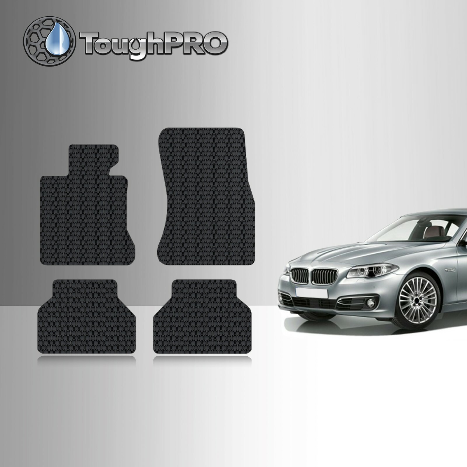 ToughPRO Floor Mats Black For BMW 5 Series All Weather Custom Fit 2004