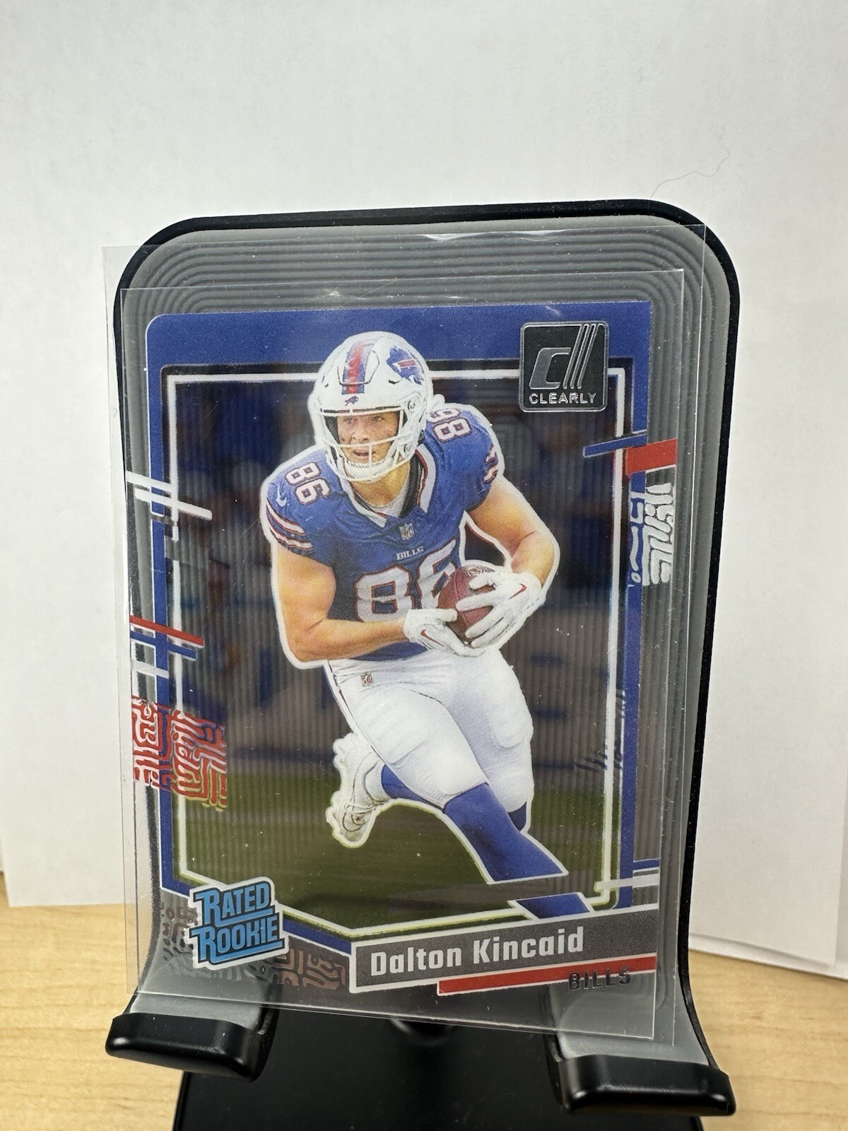 2023 Clearly Donruss #57 Dalton Kincaid Excellent Rated Rookie Acetate Bills