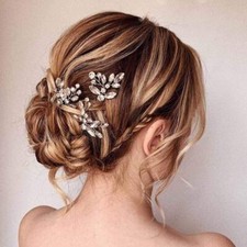 Bride Wedding Hair Pins 3PCS Gold Flower Bridal Hair Accessories for Women