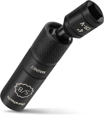 5/8" Swivel Magnetic Spark Plug Socket, 1MM Thin Wall Spark Plugs Socket with 12