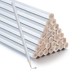 48 Pack Metallic Silver Marking Pencil for Construction Workers Metal Plumbers