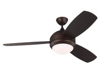 Roman Bronze Discus Trio 3-blade 52 Ceiling Fan - Light Kit, Blades & Remote on sale Roman Bronze Discus Trio 3-blade 52 Ceiling Fan - Light Kit, Blades & Remote on sale