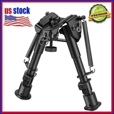 6-9" Spring Return Hunting Rifle Bipod Carbon Fiber Lightweight Sling Stud Mount