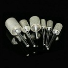 10-40mm Diamond Burr Grinding Bit Cylinder 6/8mm Shank Grit 240 For Rotary Tools
