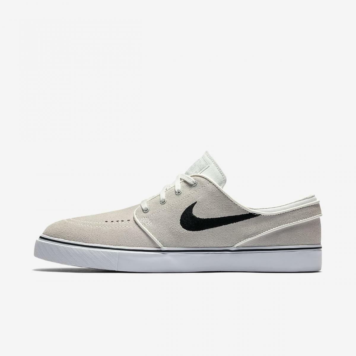 nike sb janoski summit white & black skate shoes
