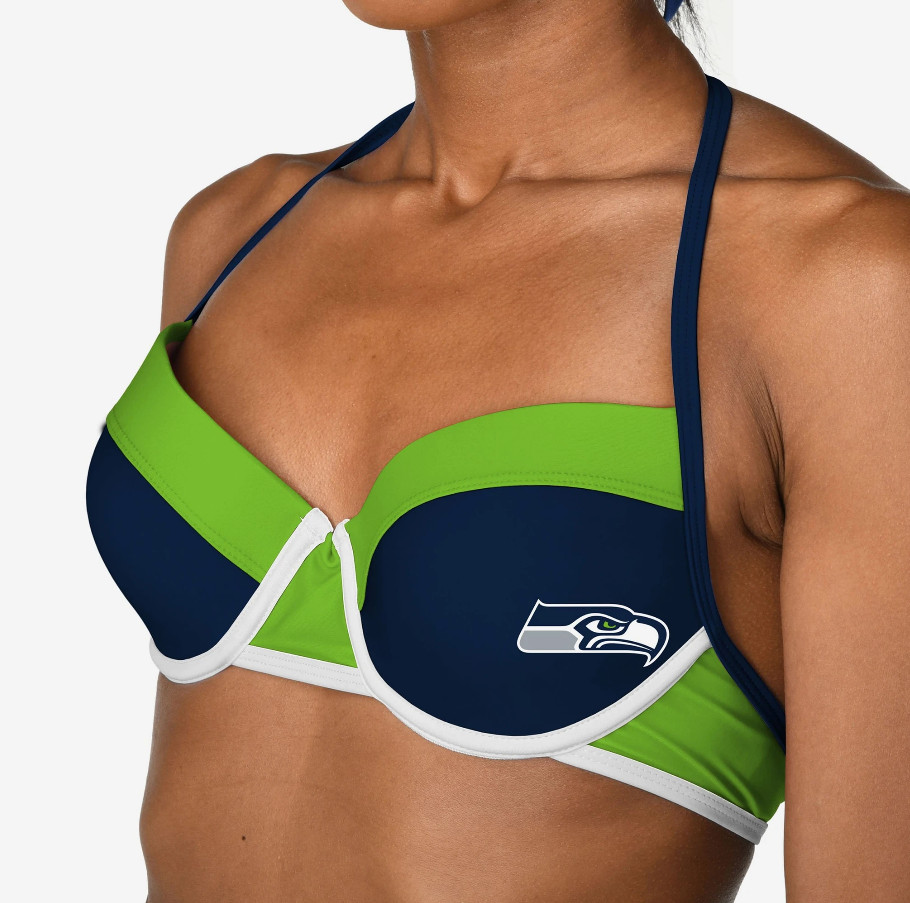 Forever Collectibles Женский купальник-бикини с логотипом команды NFL Seattle Seahawks