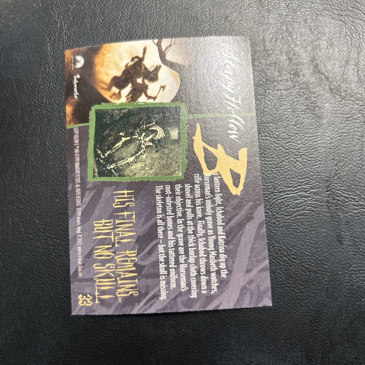その他 SLEEPY HOLLOW oyj0otl Jb10b Sleepy Hollow 1999 Inkworks Movie #18 Headless