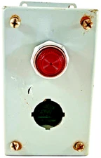 Wiegmann PB2 Enclosure w/ Red Illuminated Lamp, 2 Hole, used (HH)