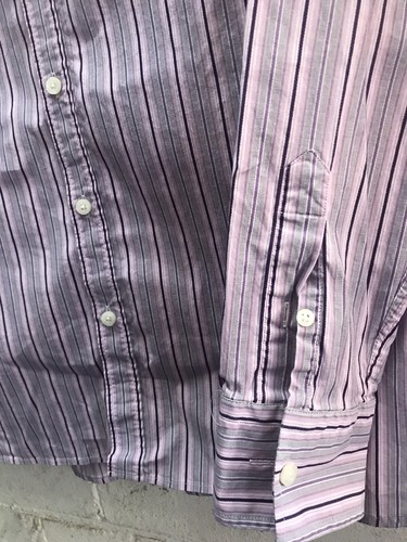 Camisa Marks and Spencer Autógrafo Rosa Rayas Manga Larga Con Elástico Talla M - Imagen 5 de 10
