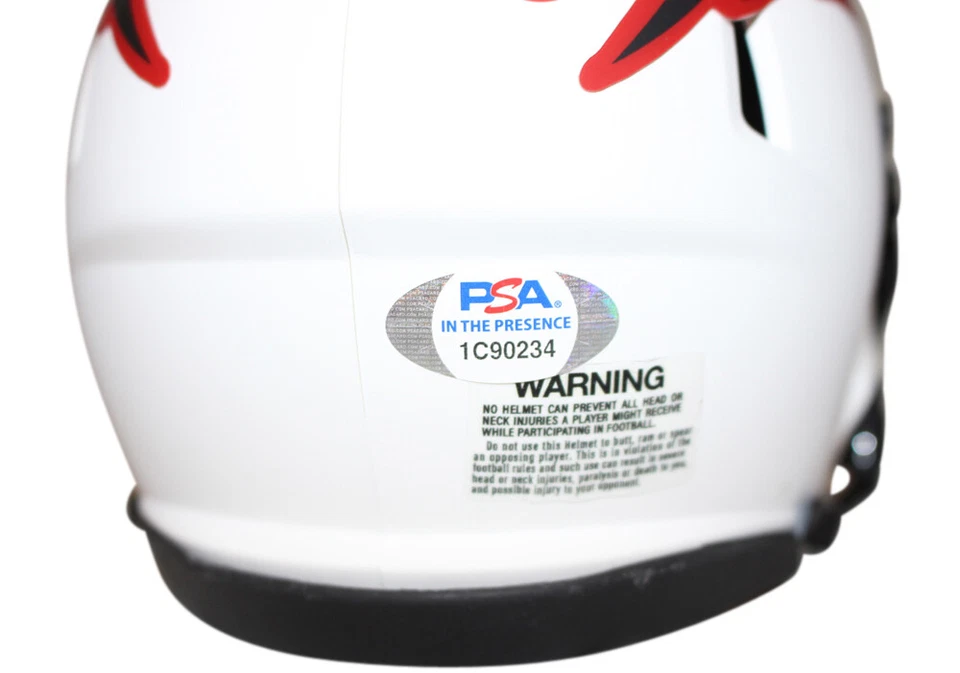 Curtis Martin Autographed New England Patriots Lunar Mini Helmet PSA 37031 - Image 3 of 4