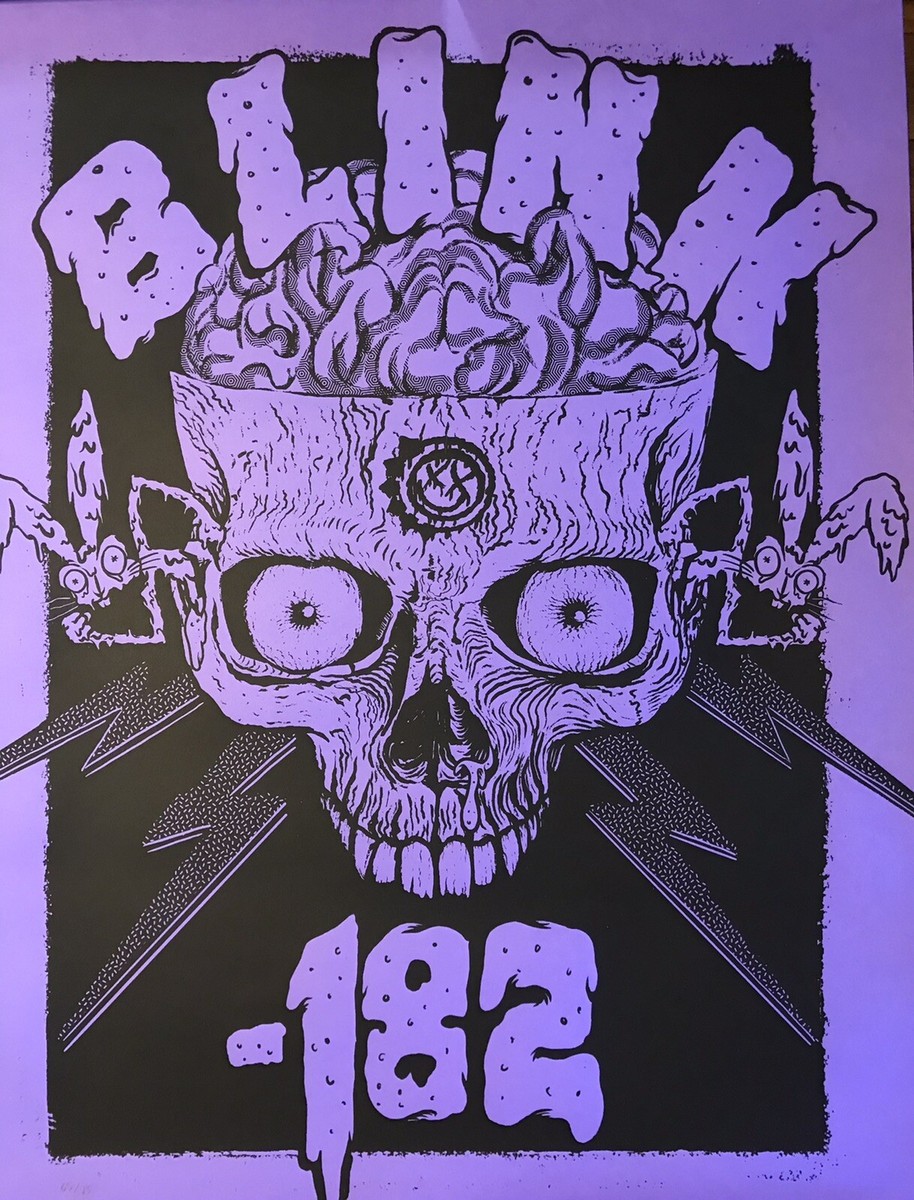 BLINK 182 VERY RARE 2020 HALLOWEEN SCREEN PRINT POSTER PURPLE #64