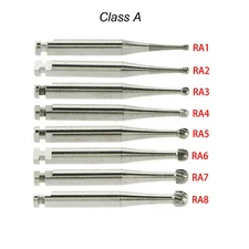 5pcs Dental Round Carbide Bur for Slow Speed Latch Type Conta angle RA 1# -RA 8#