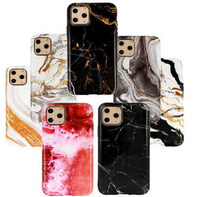 XIAOMI REDMI NOTE 9 PRO Stein Marble Silikon Hülle Glitzer Case HandyTasche