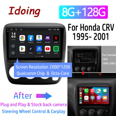 Android Auto Apple Carplay Car Stereo Radio GPS Nav For Honda CRV CR-V 1997-2001