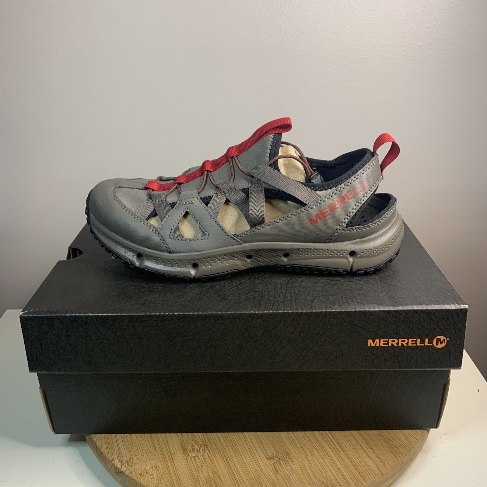 Merrell Hydrotrekker scarpe sandali uomo taglia 7 grigio boulder J034255