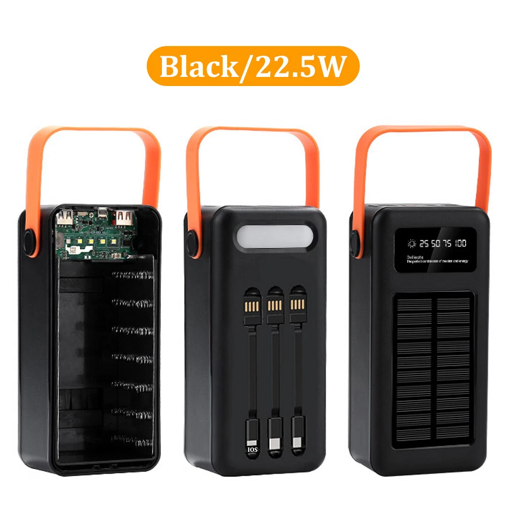 Power Bank DIY Case Kit with 21x18650 Battery Support Fast Charging Detachable Shell Box for Custom Builds