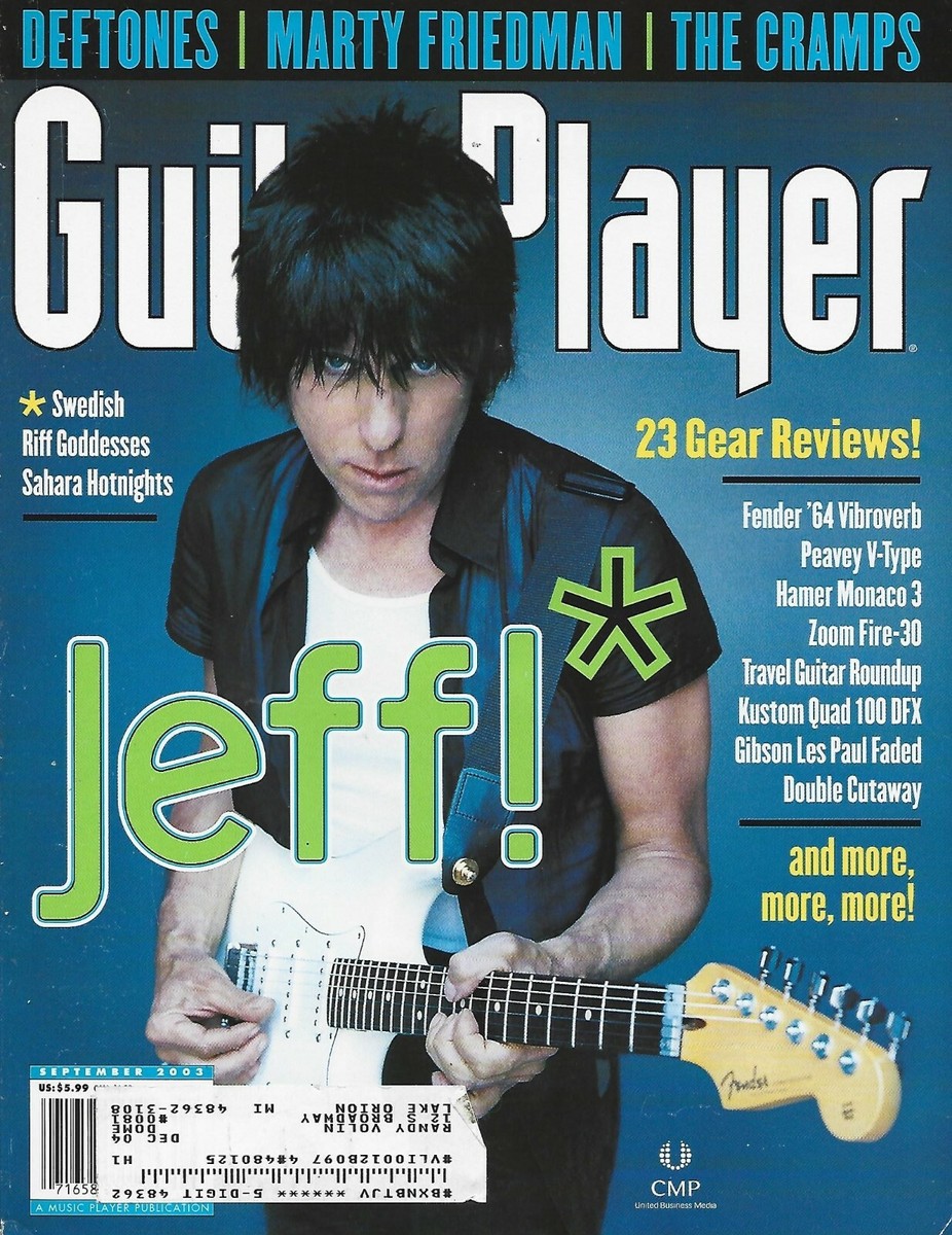 SEPTEMBER 2003 GUITAR PLAYER MAGAZINE JEFF BECK DEFTONES CRAMPS