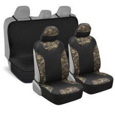 Waterproof Neoprene Two Tone Side-less Seat Cover And Bench Cover Set - Camo