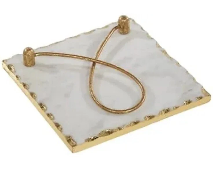 Mud Pie Foil Marble Napkin Holder - Thumbnail 4