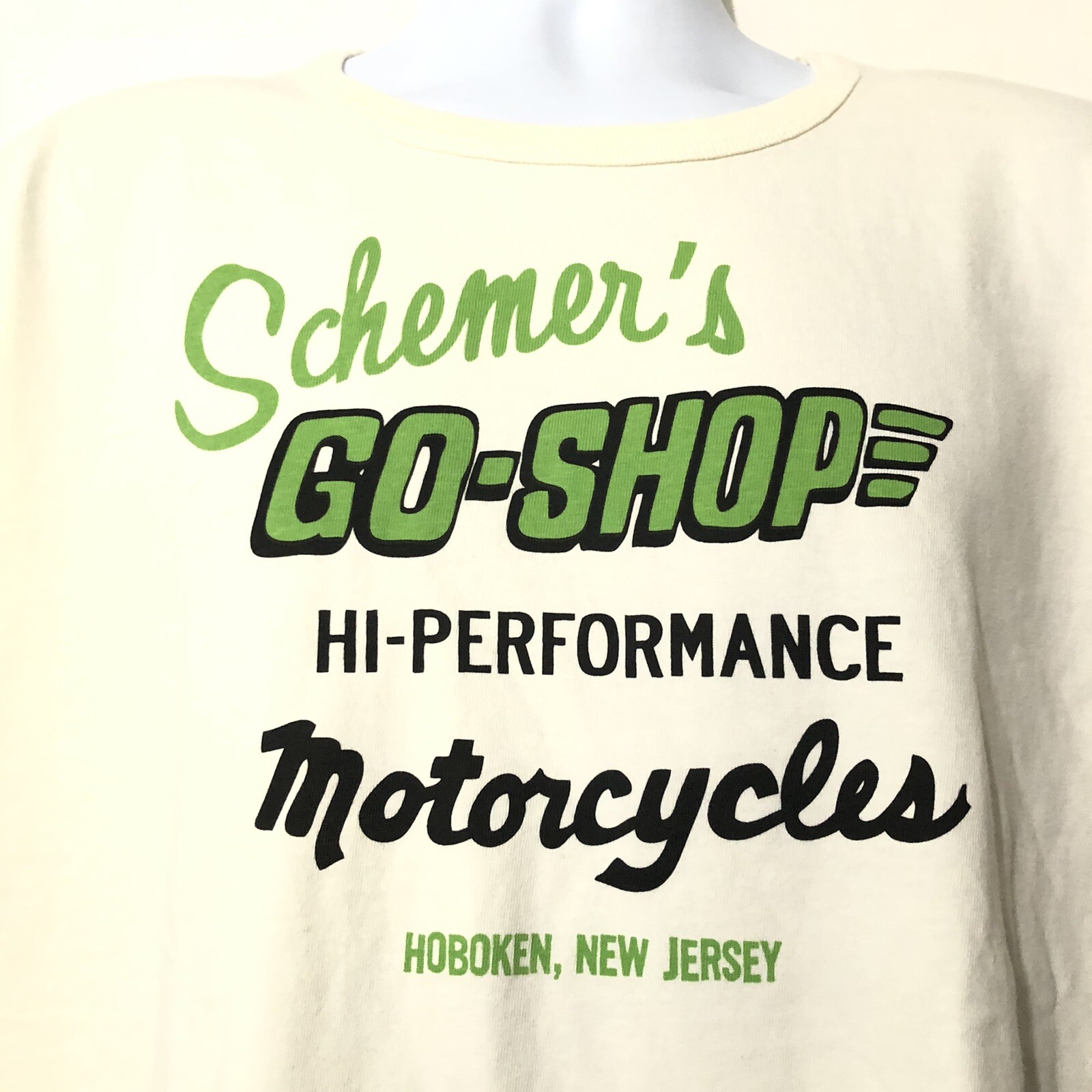 Scramblers Schemer’s Motorcycle Hoboken Mens Beige Sz… Gem