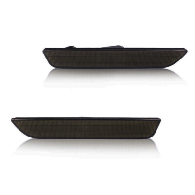 2X Smoked Lens Rear Side Marker Light Covers For Ford Mustang 2010-2014 – Black Housing