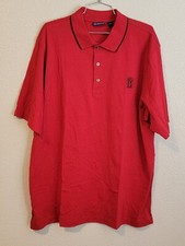 pga tour polo shirt mens XL short sleeve collared golf outdoor cotton color red