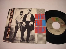 w PICTURE SLEEVE Pet Shop Boys West End Girls / Man Get Arrested 1985 45rpm VG++
