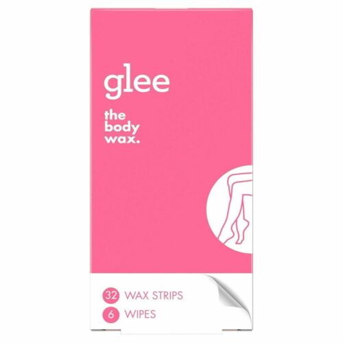 Glee The Body Wax 32 Strips 6 Wipes Box NEW At Home Hair Removal