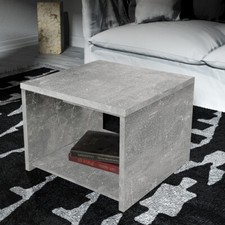 TAVOLINO BASSO DA CAFFE' 52x52 CM SOGGIORNO DIVANO MODERNO DESIGN PETRO CEMENTO