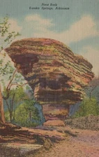 Pivot Rock Eureka Springs Arkansas Linen Vintage Postcard