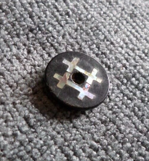 Vintage MOP Mother of Pearl Inlay Button 9/16" Inch - Image 2 of 4