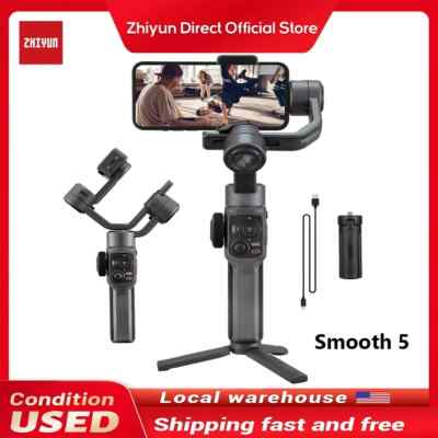 Zhiyun Smooth 5 Phone Gimbal, 3-Axis Handheld Smartphone for iPhone 14 Pro Max