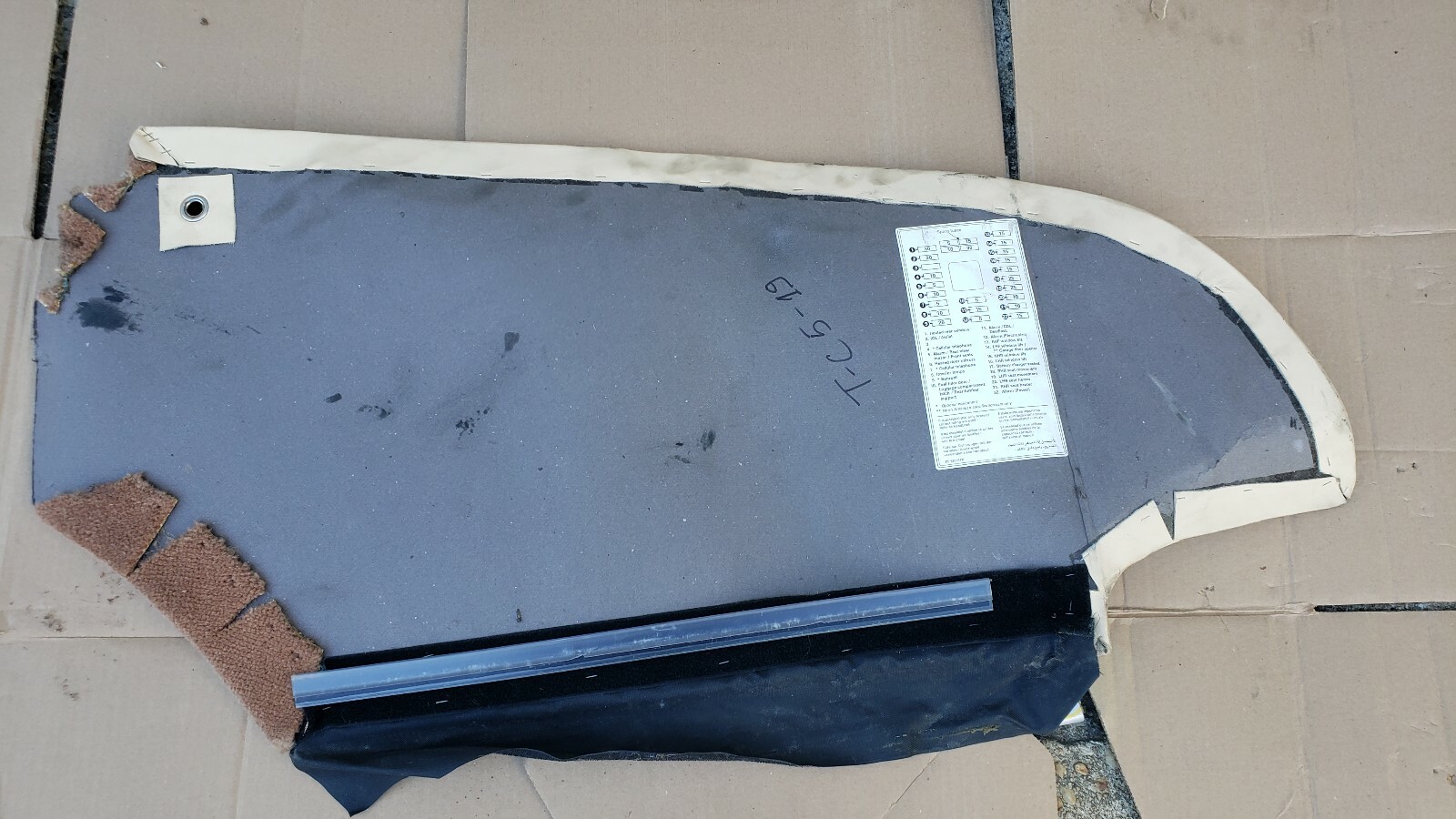 1999-2004 BENTLEY ARNAGE SEDAN INTERIOR FLOOR TRUNK CARPET MAT COVER LEFT SIDE 