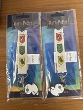 2 Harry Potter Hedwig ID Lanyard Badge Holder With 1.5" White Owl Charm Pendant